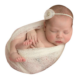 Newborn Baby Girl Boy Hollow Wraps Blanket Posing