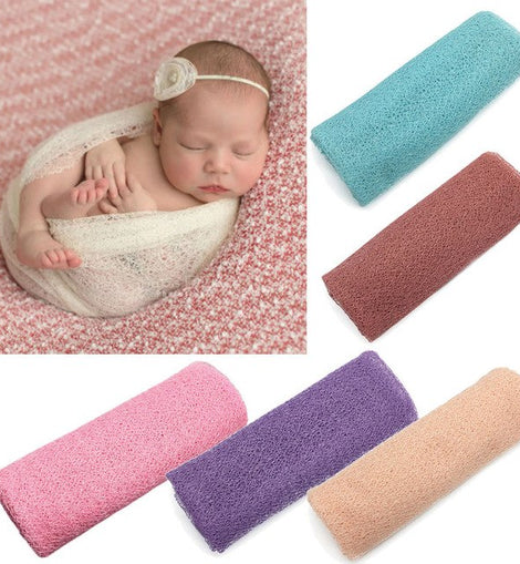 Newborn Baby Girl Boy Hollow Wraps Blanket Posing