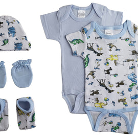 Newborn Baby Boys 5 Pc Layette Baby Shower Gift