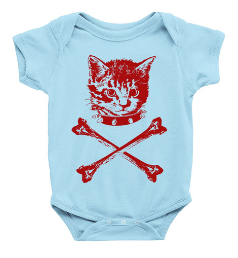 Kitten Crossbones Onesie