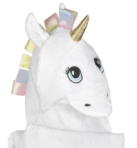 Bamboo Viscose White Unicorn Hooded Towel